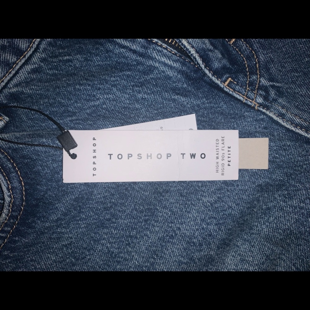 TOPSHOP-High Waisted Rigid 90s Flare - Picture 3 of 3